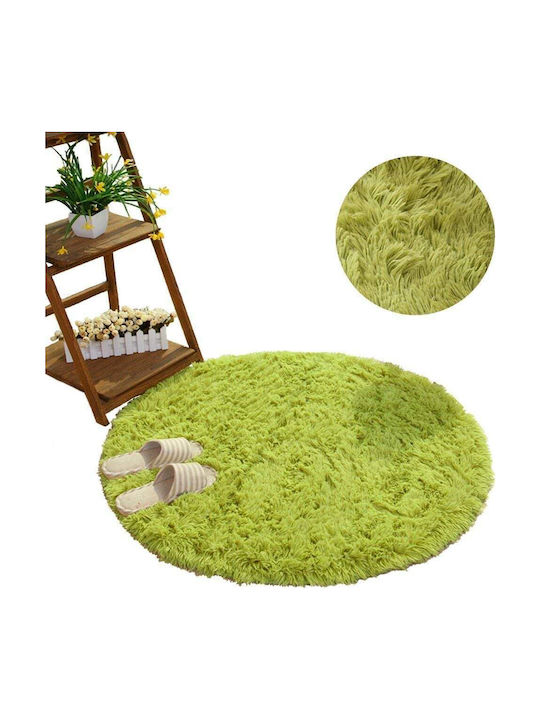 Strado Carpets Rug Round Shaggy Green