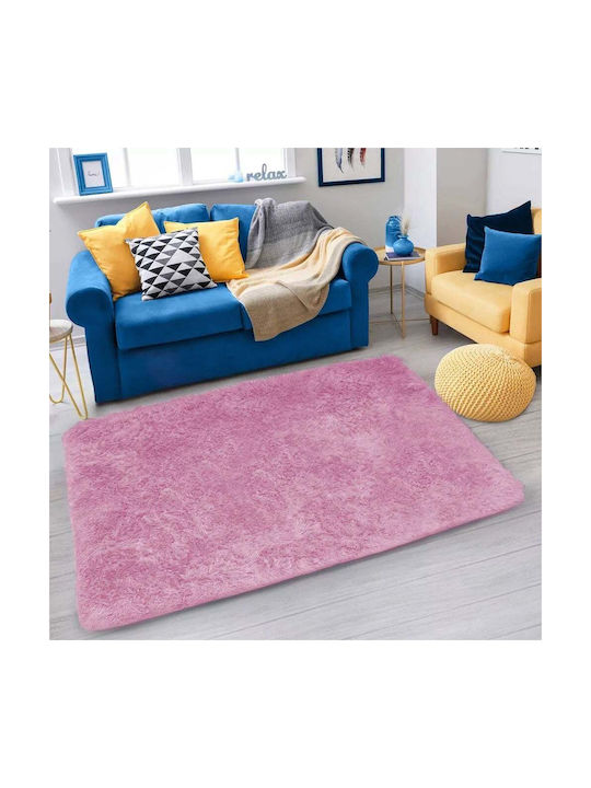 Strado Carpets Teppich Rechteckig Zottelig Rosa