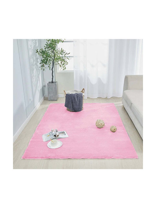 Strado Carpets Teppich Rechteckig Zottelig Pink