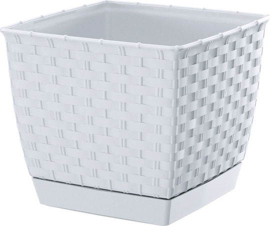 Prosperplast Ratolla Blumentopf Rattan Weiß Prosperplast Ratolla Blumentopf Rattan Weiß