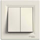 Schneider Electric Recessed Wall Switch Lighting Two-Way with Frame Ecru