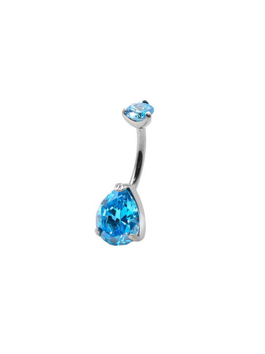 Poco Loco Navel Earring Titanium with Stones