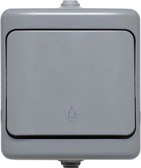 KOS Waterproof Wall Switch Lighting with Frame Gray