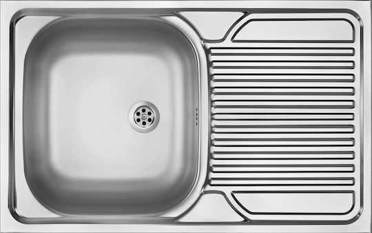 Deante Tango Ένθετος Νεροχύτης Inox Μ80xΠ50cm Ασημί