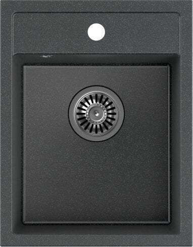 Quadron Drop-In Spüle aus Verbundgranulat B39xT50cm Schwarz