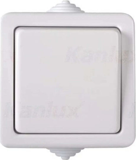 Kanlux Waterproof Wall Switch Lighting One-Way White