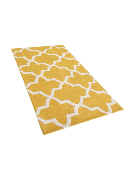 Beliani Rug Rectangular Yellow