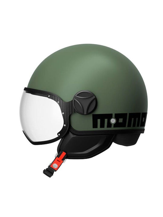 MomoDesign FGTR Classic Military Green/Black Motorradhelm Jet ECE 22.06