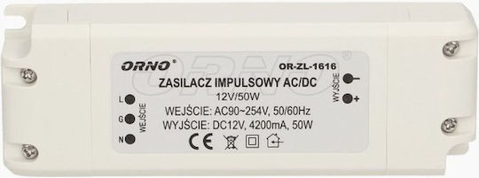 Orno LED-Netzteil IP20 Leistung 50W mit Ausgangsspannung 12V
