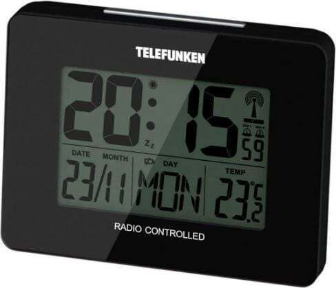 Telefunken 00888 Ασύρματος Μετεωρολογικός Σταθμός Ψηφιακός Επιτραπέζιος Μαύρος