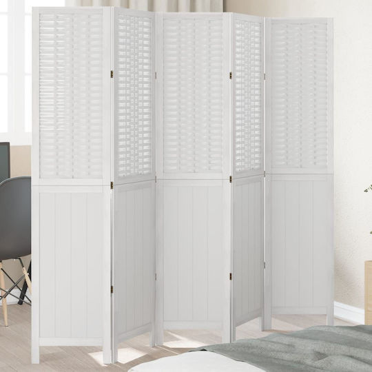 vidaXL Dekorativer Raumteiler Hölzernes mit 5 Paneelen 175x200cm