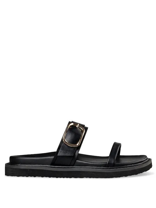 Envie Shoes Women's Flat Sandals in Black Color