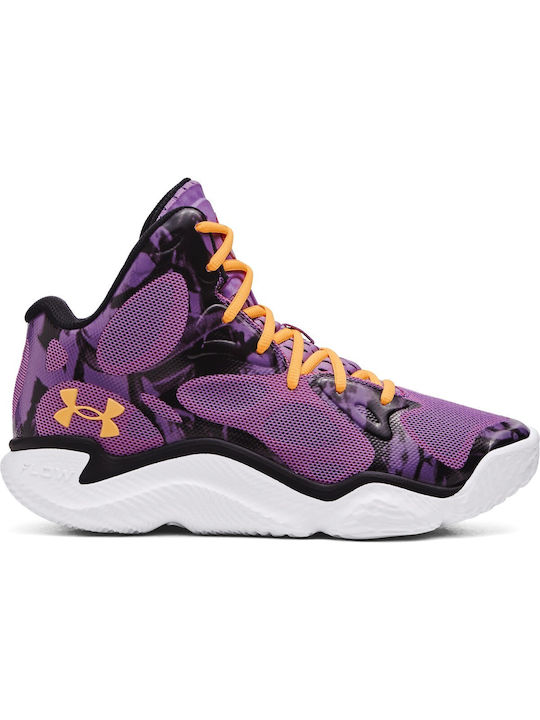 Under Armour Curry Spawn Flotro NM Ψηλά Μπασκετικά Παπούτσια Μωβ