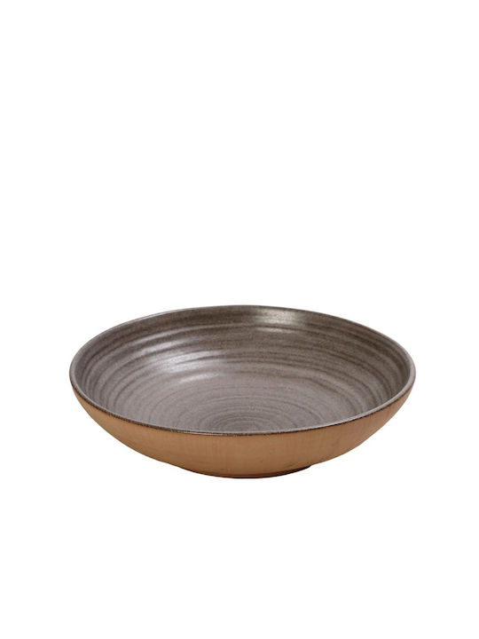 Espiel Calabria Beiges Servierplatte Keramik mit Durchmesser 26cm
