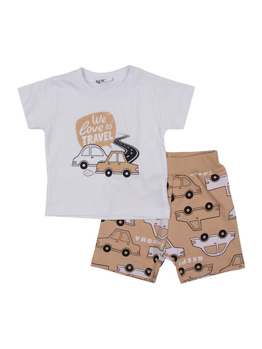 Nek Kids Wear Комплект Лято 2бр Бял