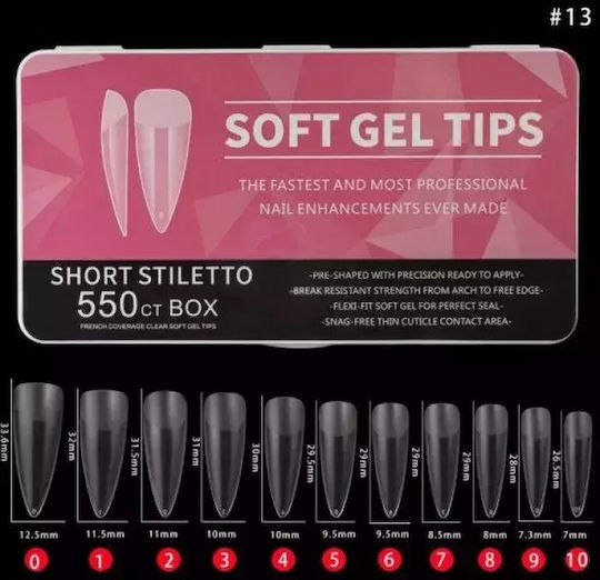 Soft Gel Sfaturi pentru unghii Transparente 550buc T02115497