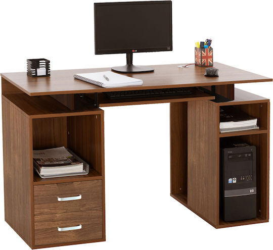 Computertisch Liberion 120x55x76cm Walnut Computertisch Liberion 120x55x76cm Walnut