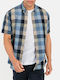 Camel Active Men's Shirt Short Sleeve Linen Checked Multi