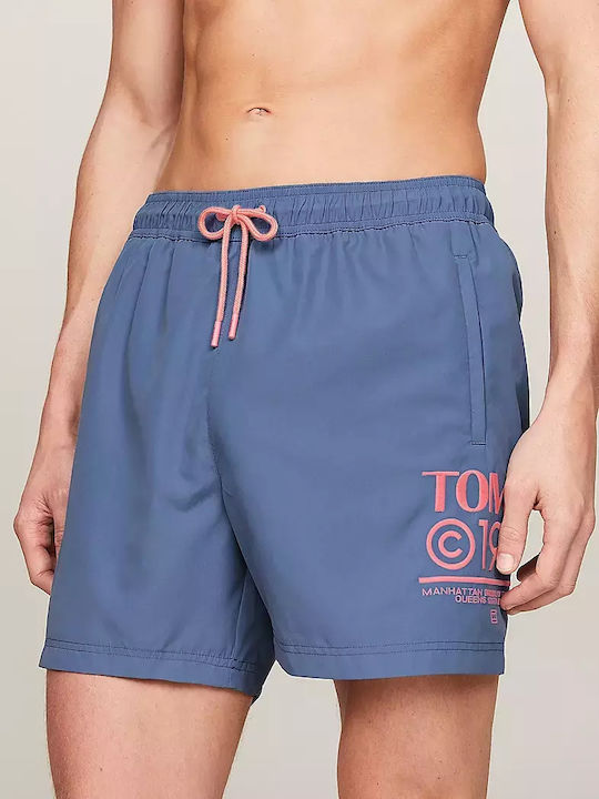 Tommy Hilfiger Мъжки Бански Плувни Шорти Син С ...