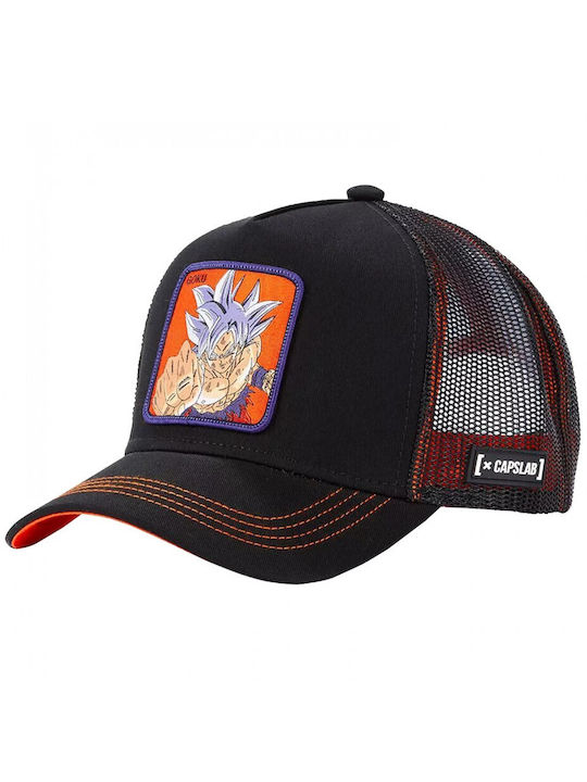 Capslab Dragon Ball Super Goku Men's Trucker Cap Black