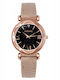 Damen Uhr mit Beige Stoffarmband