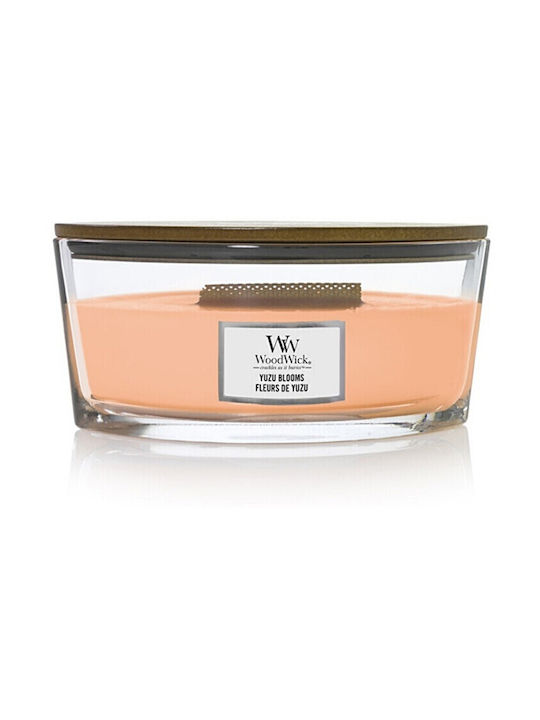 WoodWick Scented Candle Yuzu Blooms Ship Pink 453.6gr 1pcs