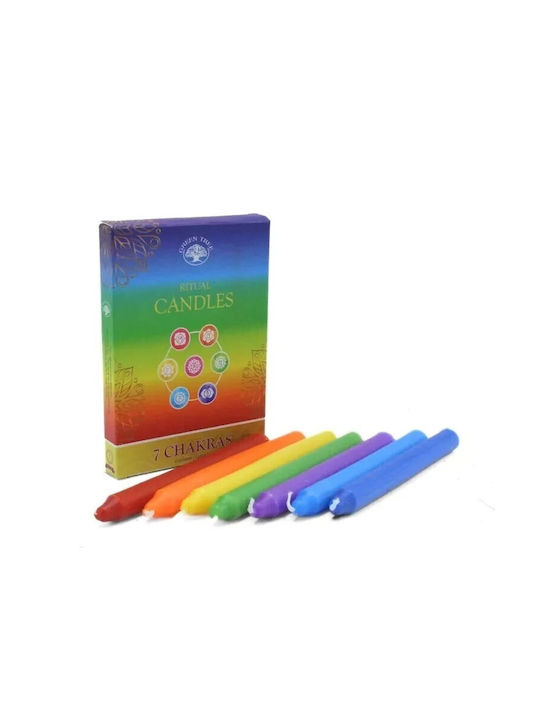 Seven Chakra Manifest Magic Candles Set Επτά Κεριά Τσάκρα