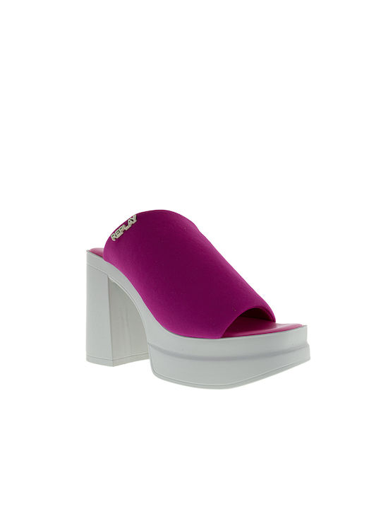 Replay Klaudia Color Women's Mules Fuchsia Gwp6...