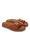 Makis Kotris Women's Flat Sandals in Tabac Brown Color