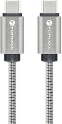 Forcell USB 2.0 Cable USB-C male - USB-C 60W Silver 1m (FOCB-274480)