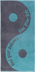 Nef-Nef Balance Aqua Beach Towel Cotton Turquoise 160x80cm.