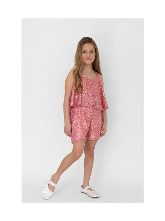 Alice Kids One-piece Fabric Shorts/Bermuda Pink