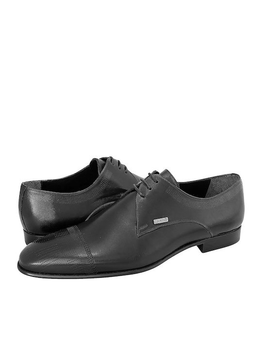 GK Uomo Leder Herrenschuhe Schwarz