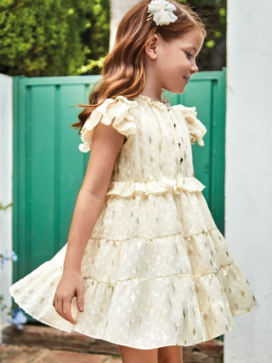 Mayoral Παιδικό Φόρεμα Μπεζ