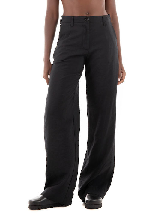 Whitesand Women's Fabric Trousers White Sand Pants - Black