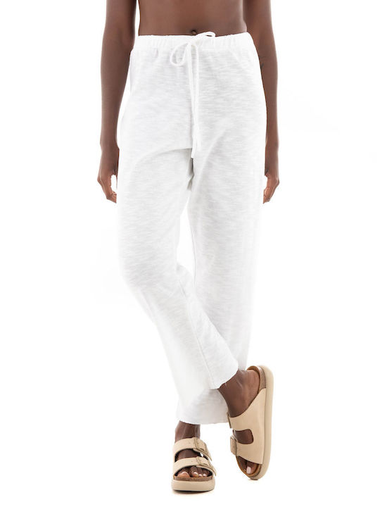 Four Minds Femei Tesatura Pantaloni White