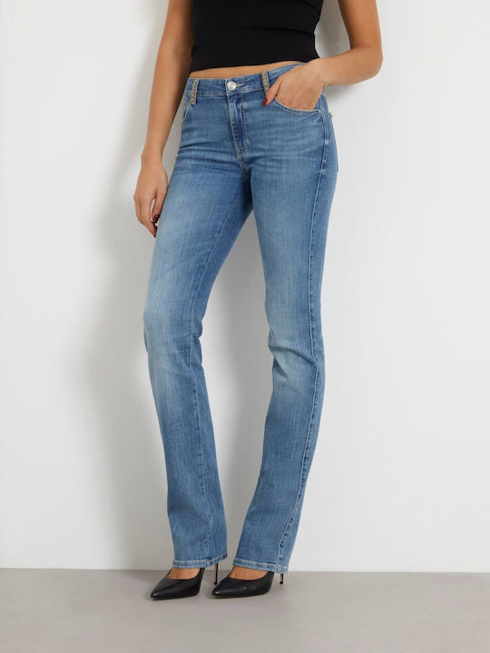 Guess Sexy Women's Jean Trousers in Straight Line Light Blue