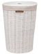5Five Laundry Basket Fabric with Cap 38x38x52cm White