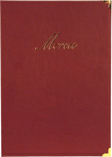 Ready Menu Holder in Red Colour 24x36 cm