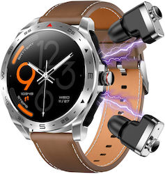 Microwear K95 Smartwatch με Παλμογράφο (Ασημί)