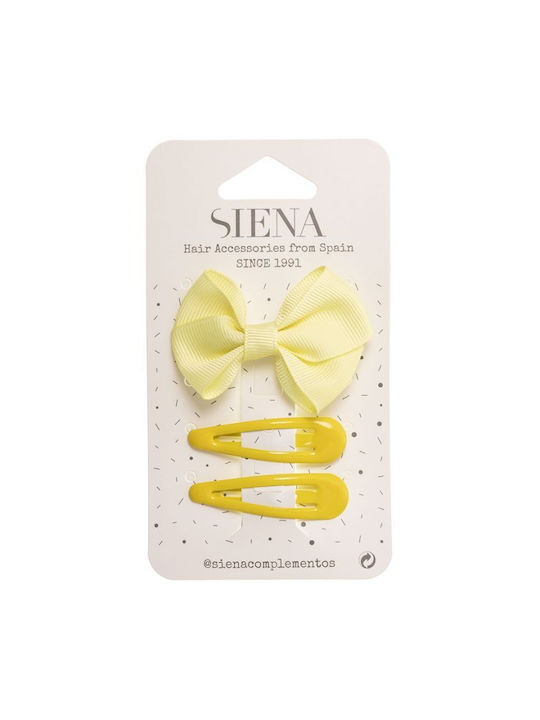 Siena Set Kids Hair Clips with Bobby Pin Multicolour in Yellow Color