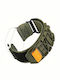 Klettverschluss Robustes Premium Stoffarmband Armeegrün Militär 22mm