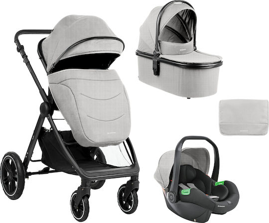 Kikka Boo Ava Verstellbar 3 in 1 Baby Kinderwagen Geeignet für Neugeborene Gray 10.2kg