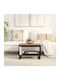 Rectangular Side Table from Solid Wood Multicolour M60xW50xH40cm