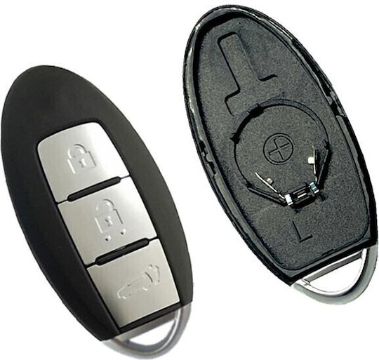 Carcasă telecomandă auto cu 3 butoane pentru Nissan / Inteligent