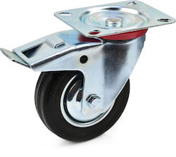 Geko Rubber Wheel with Brake