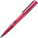 Lamy Al-star Writing Pen Extra Fine Red made of Aluminum with Blue Ink