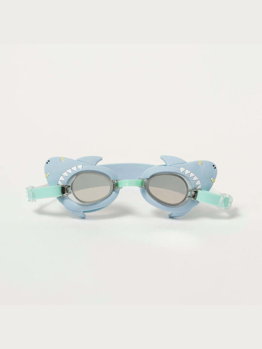 Sunnylife Shark Swimming Goggles Kids Turquoise