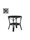 Round Side Table Zambia Made of Bamboo Black 55x55x56 cm