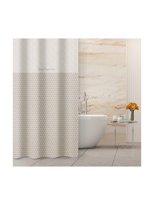 Guy Laroche Tokyo Shower Curtain Fabric with Ho...